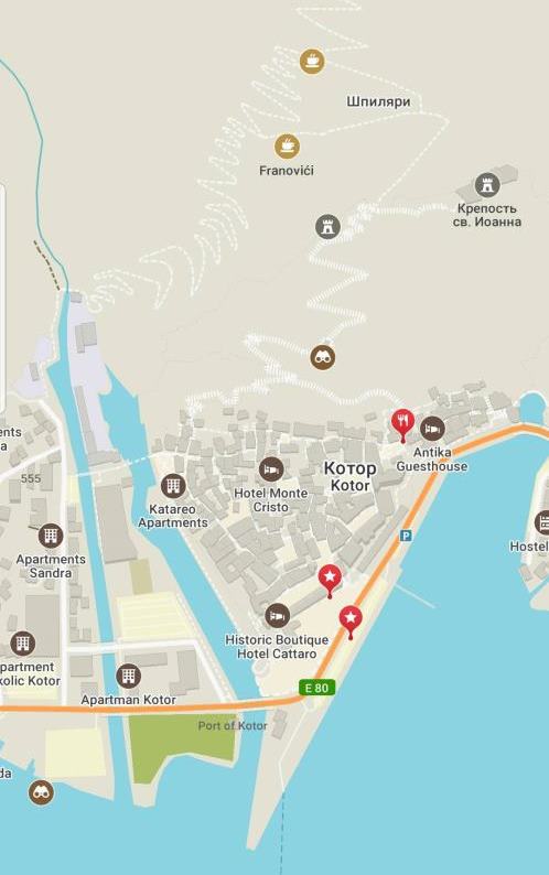 Котор крепость бесплатная тропа