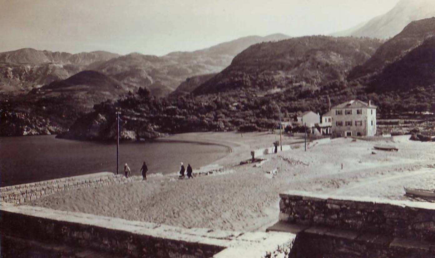 старые фотографии острова Святой Стефан в Черногории пляж