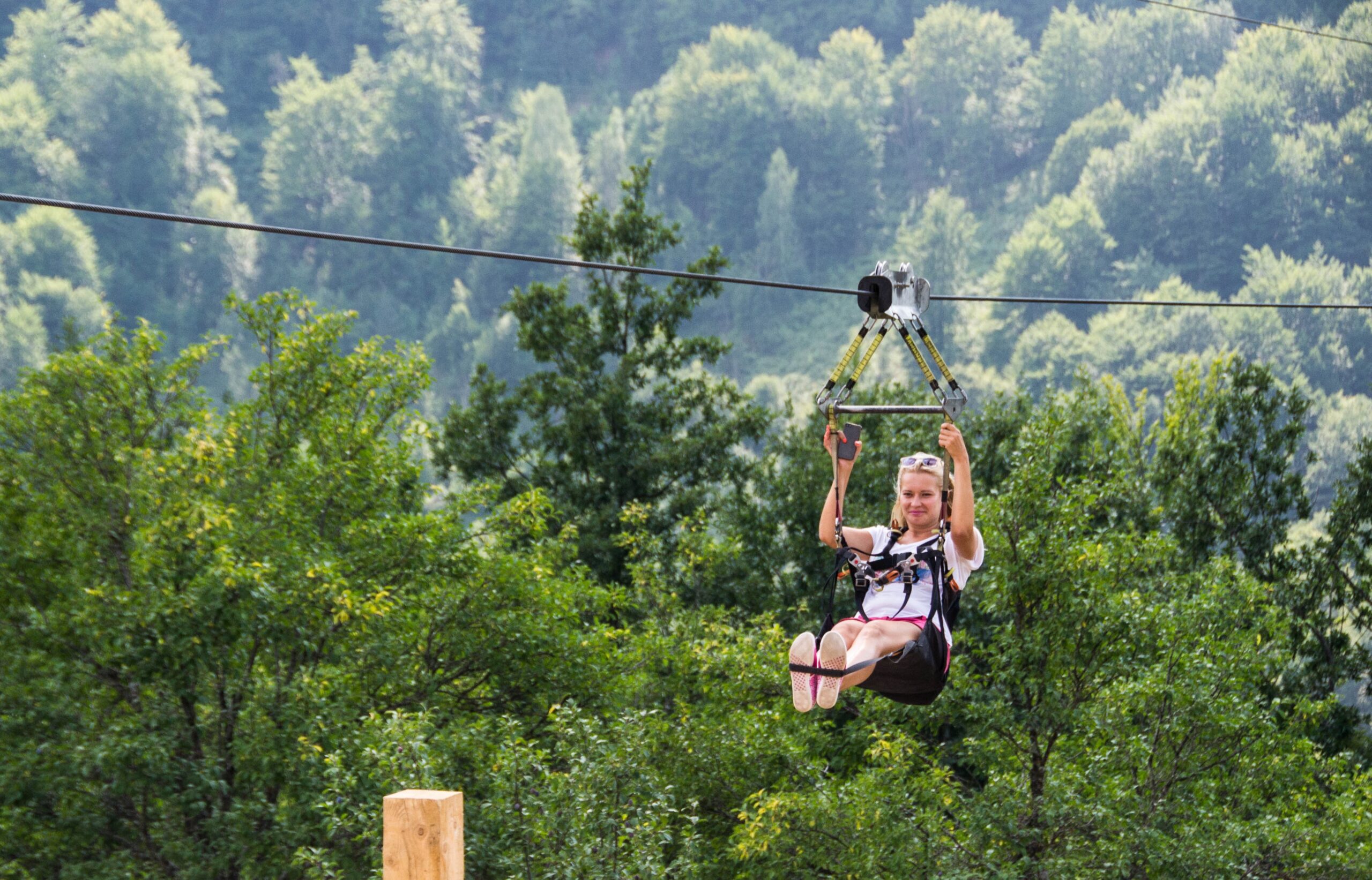 зип-лайн на таре у моста фото со мной
